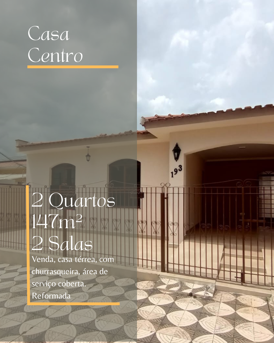 Casa térrea reformada no Centro
