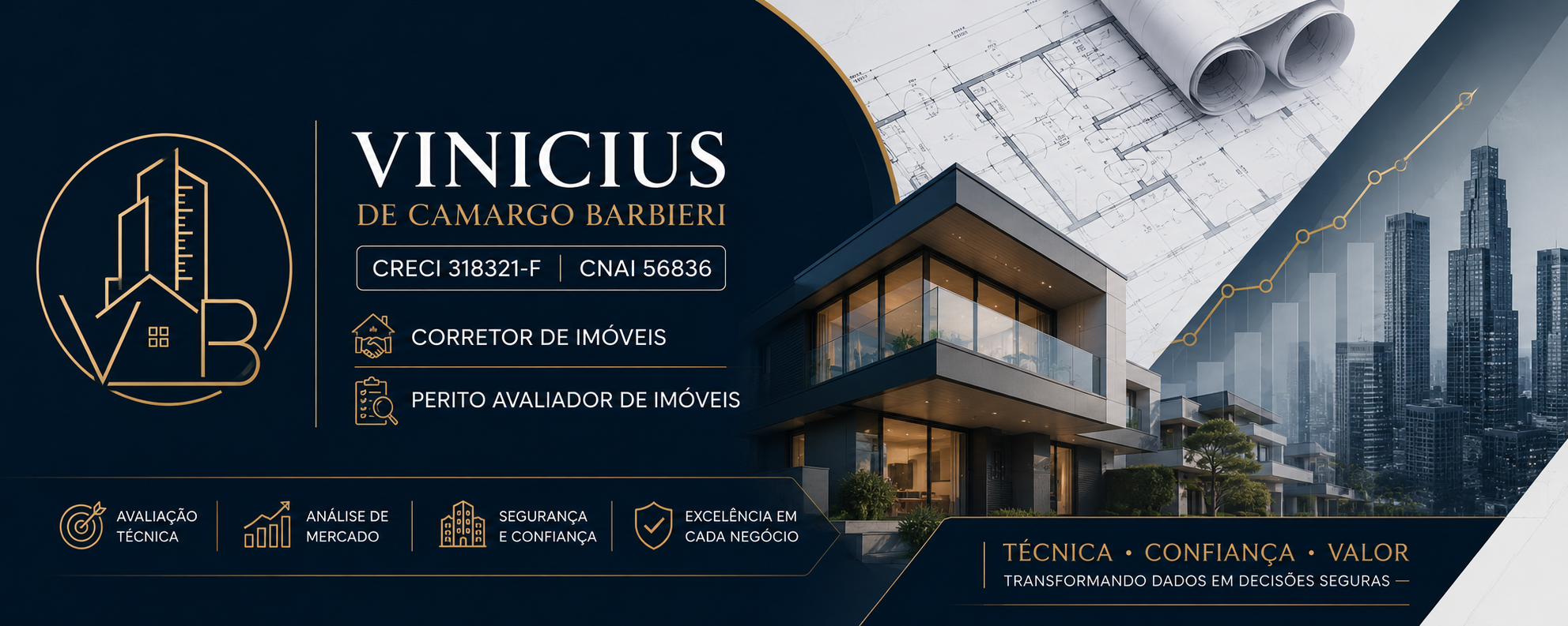 Vinícius de Camargo Barbieri, corretor e perito avaliador
